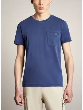     -FAY    -T-SHIRT JERSEY FROSTED EMBROID POCKET-