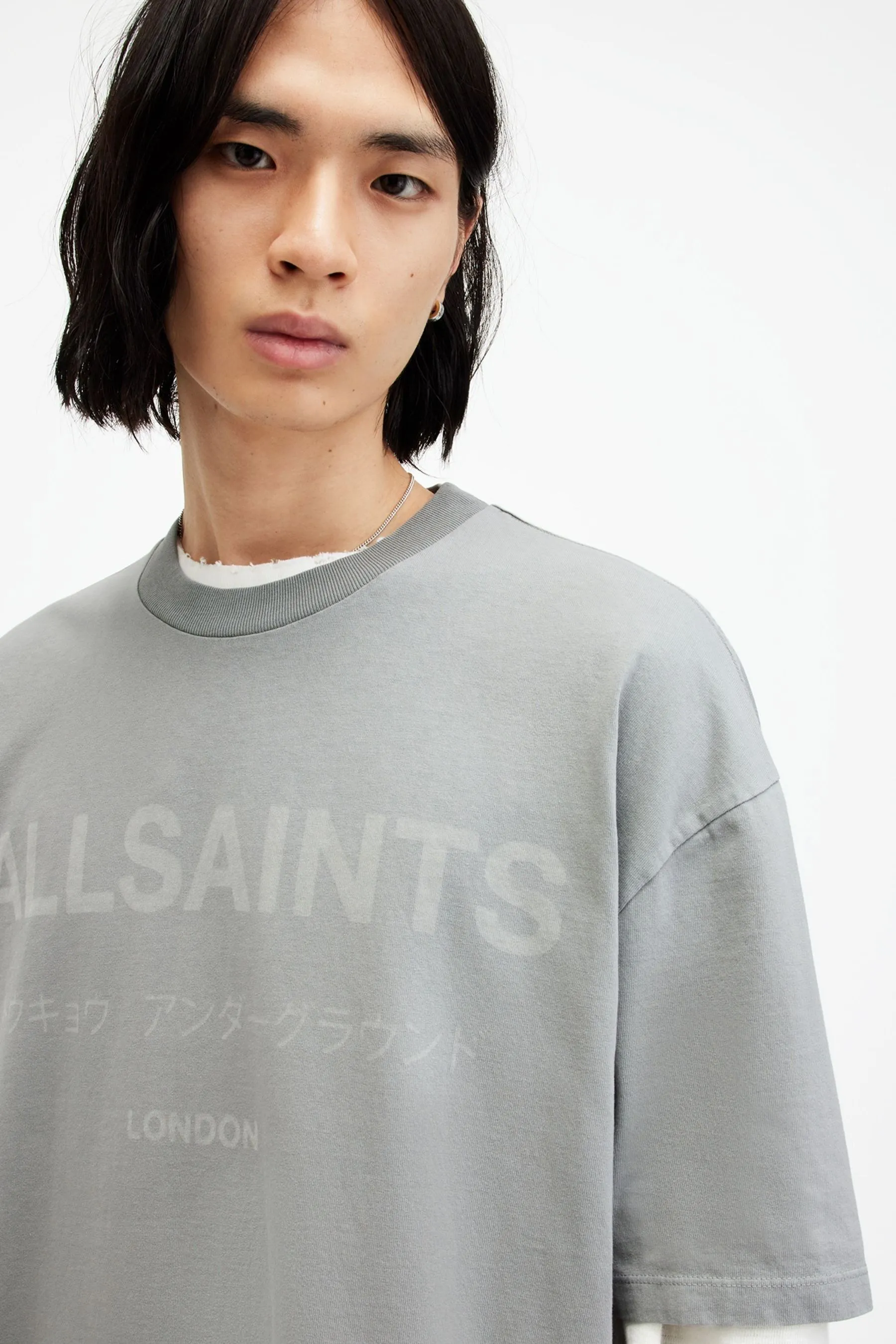 AllSaints - T-shirt Girocollo laser