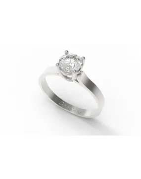 Anello con Diamante Solitario in oro bianco e diamante 0.45 carati SG06246