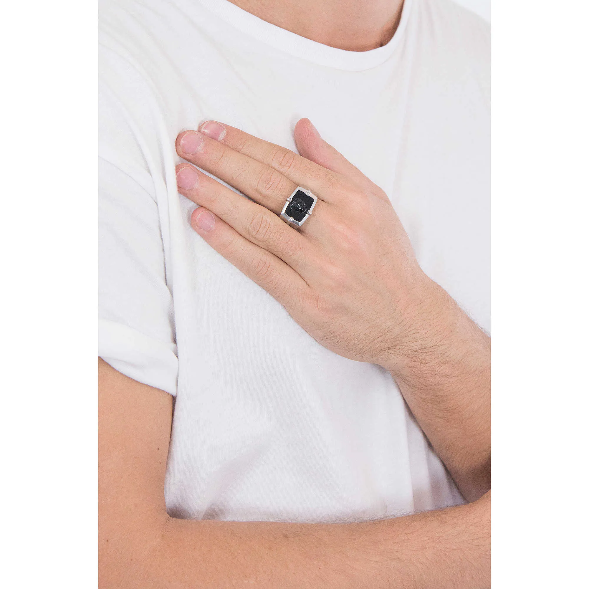 anello uomo gioielli Diesel Steel