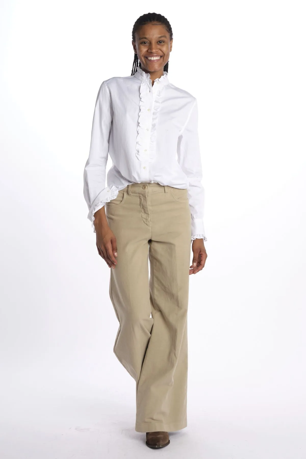 aspesi Camicia popeline con rouches    