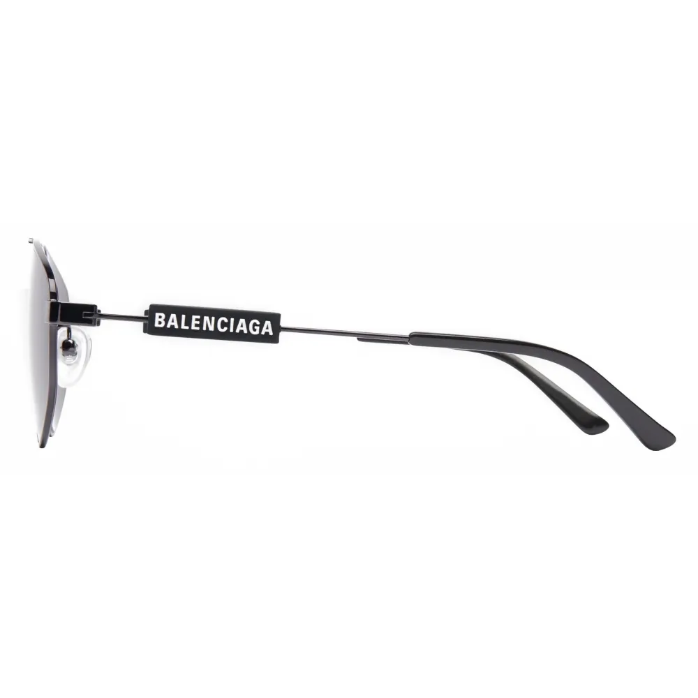Balenciaga - Occhiali da Sole Tag Pilot - Nero - Occhiali da Sole - Balenciaga Eyewear