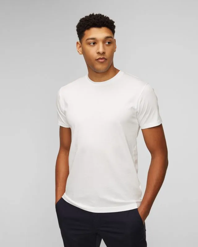 Biały T-shirt męski Sunspel mtsh0007s-whaa
