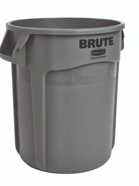 Bidone spazzatura Brute Vented Grigio Rubbermaid Commercial Products, in polipropilene, da 10gal