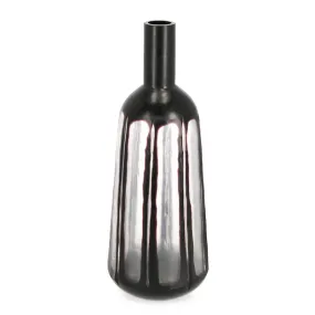Bizzotto Vaso Kirinda in vetro trasparente nero h38