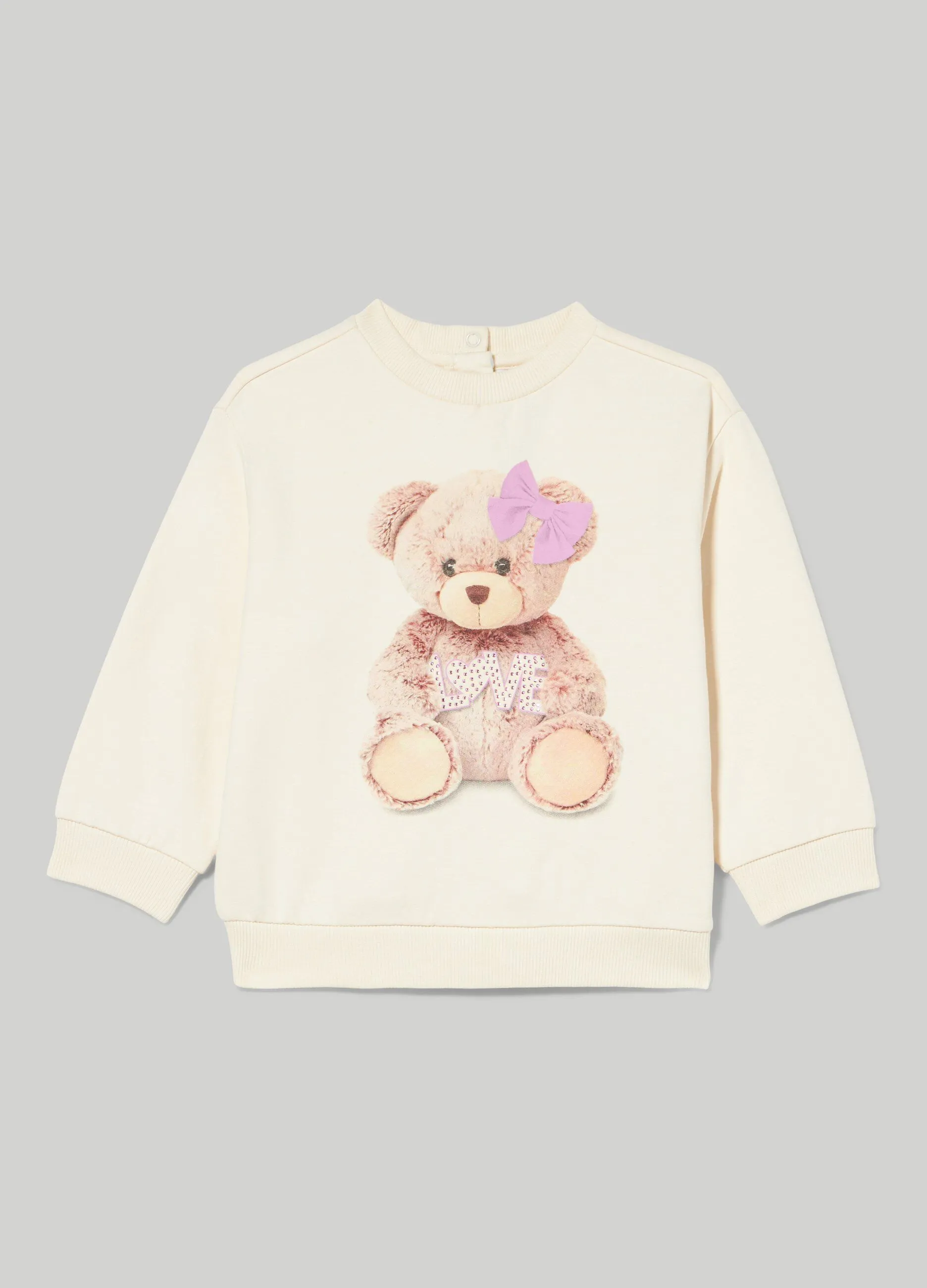 BLUKIDS  Felpa in cotone elasticizzato con stampa neonata