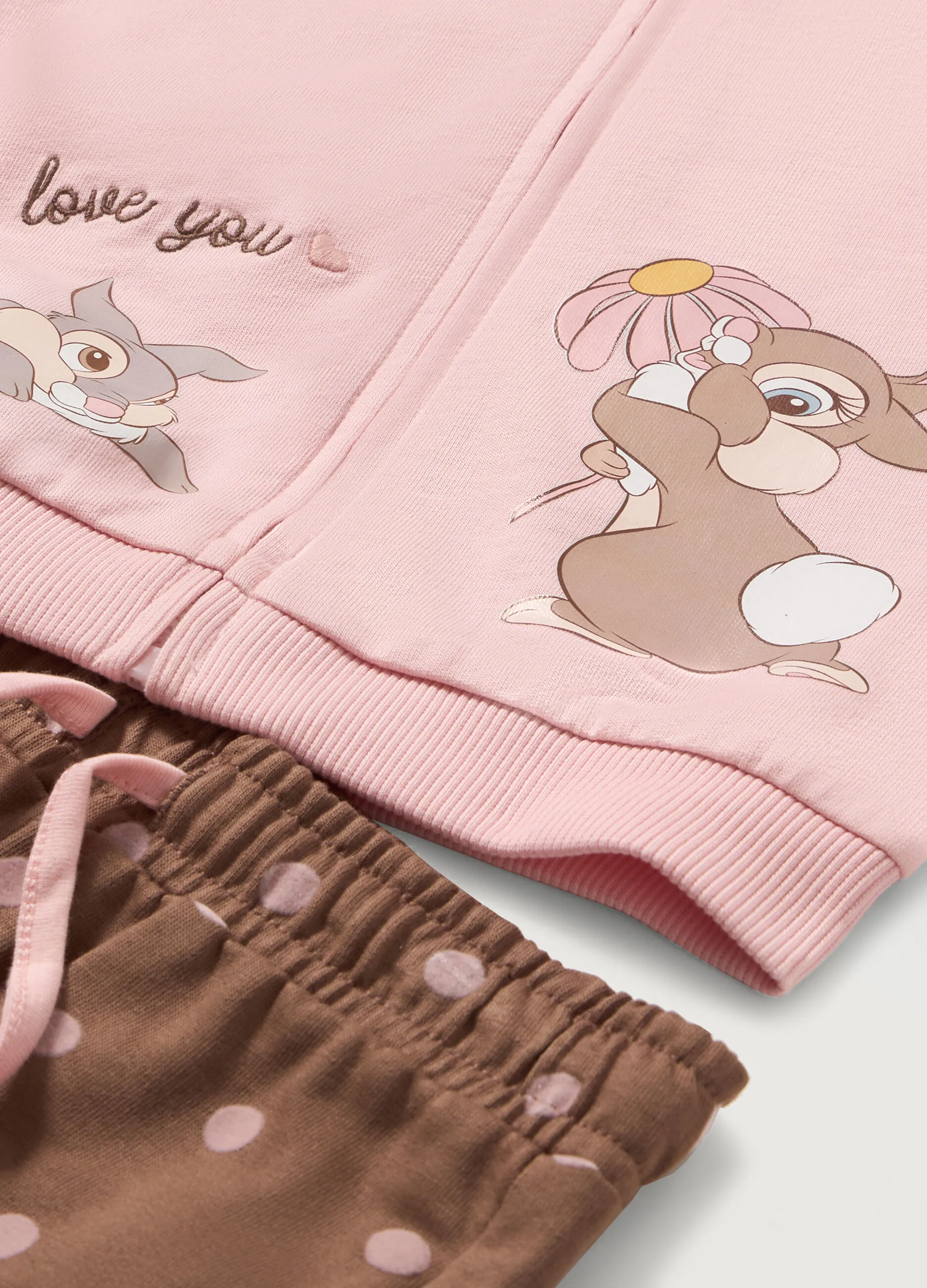 BLUKIDS  Jogging set in french terry di puro cotone neonata