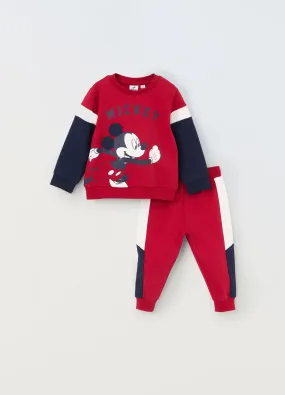 BLUKIDS  Jogging set Mickey Mouse in puro cotone neonato