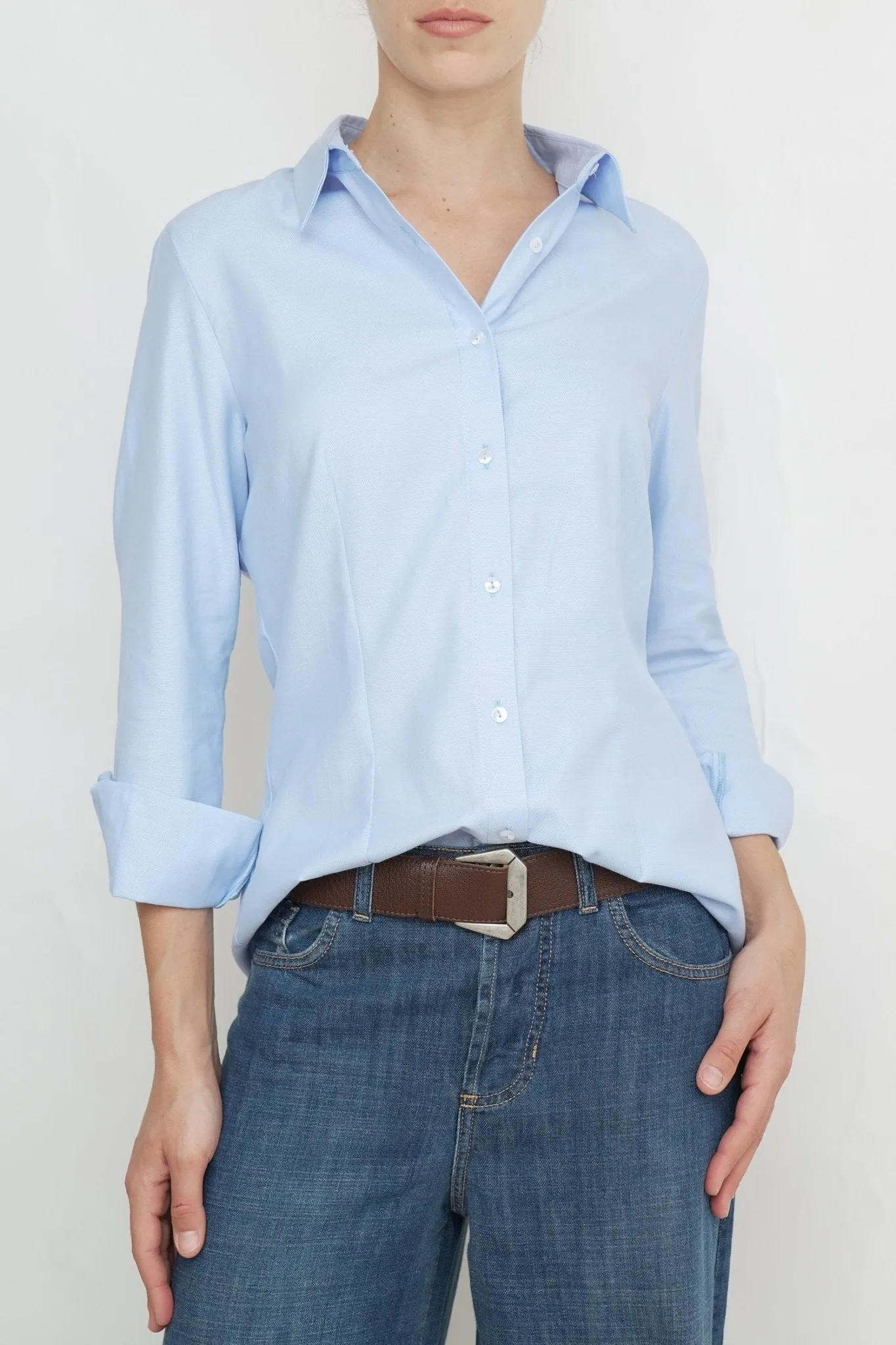 Bulier-Camicia Oxford - Celeste