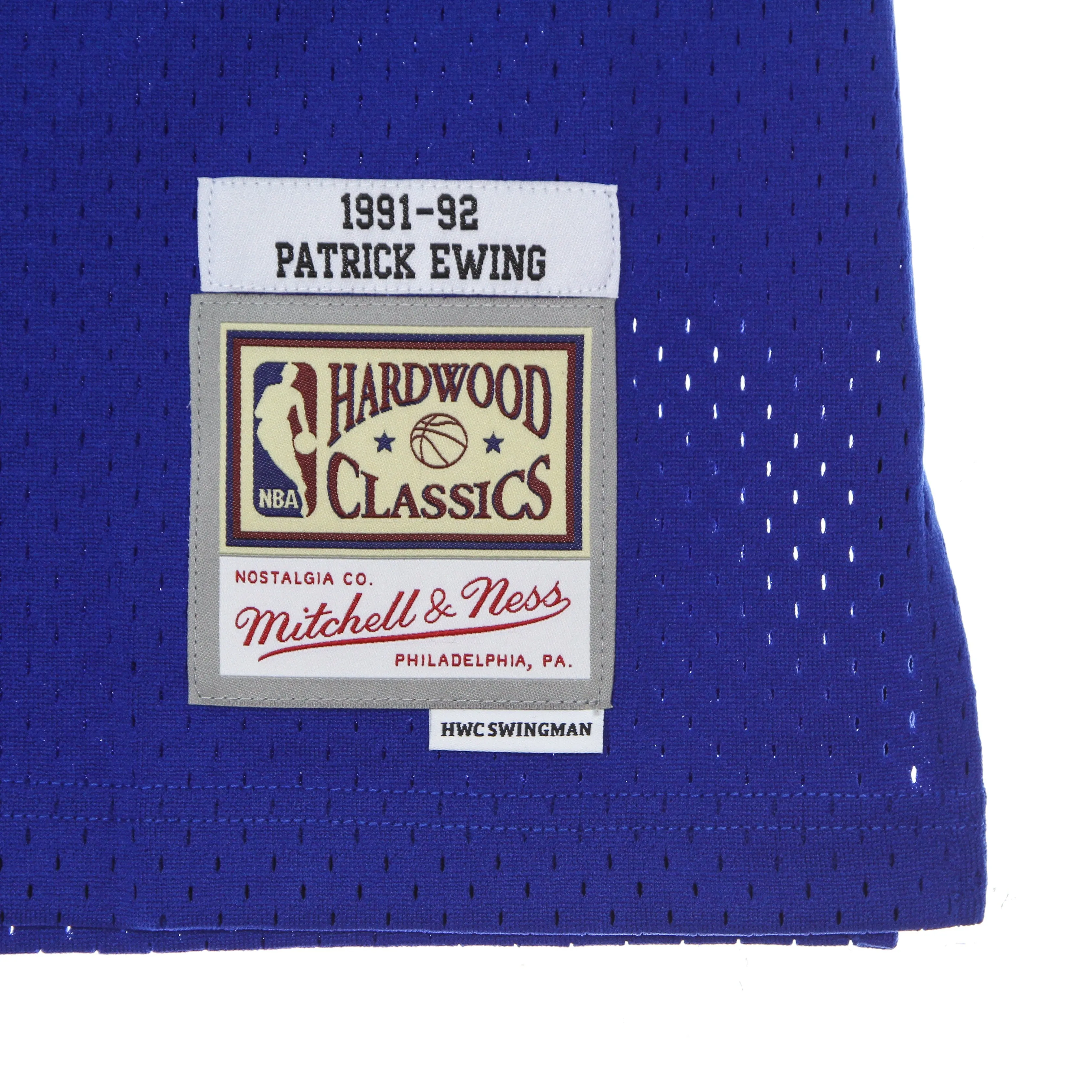 Canotta Basket Uomo Nba Swingman Jersey Hardwood Classics No 33 Patrick Ewing Neykni Road Royal