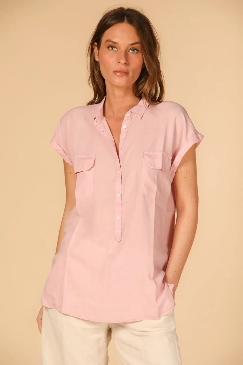 Casta chemise femme en tencel manches courtes