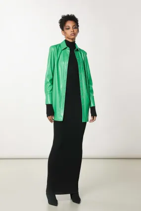 Chemise veste en tissu enduit