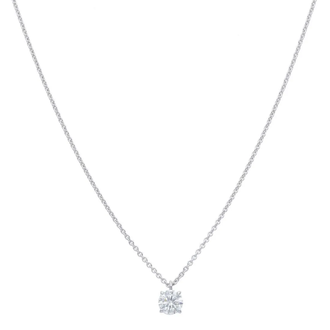 Collana in oro bianco con diamante ct. 0,56