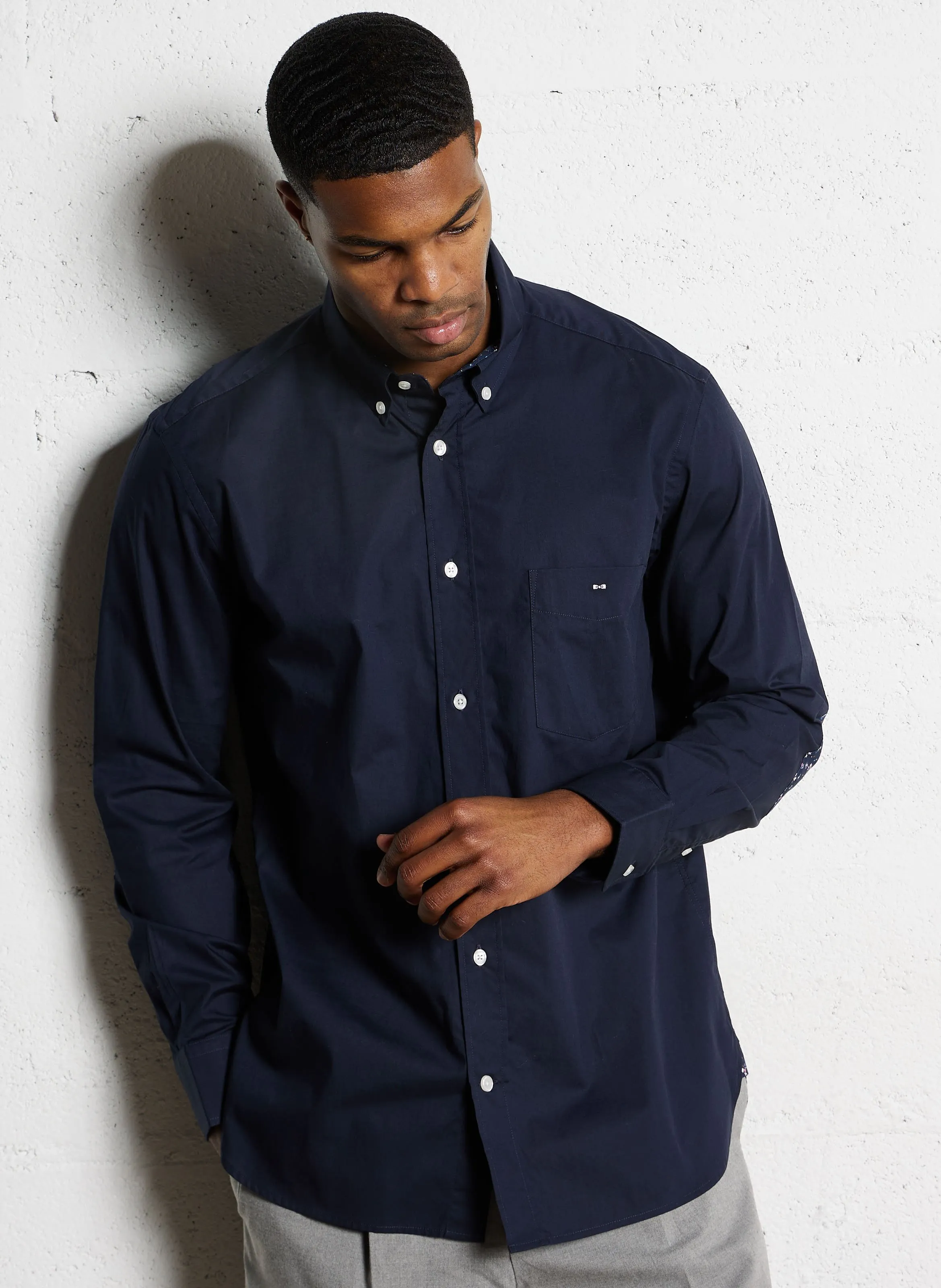  EDEN PARK   Camicia dritta collo classico in cotone | Blu