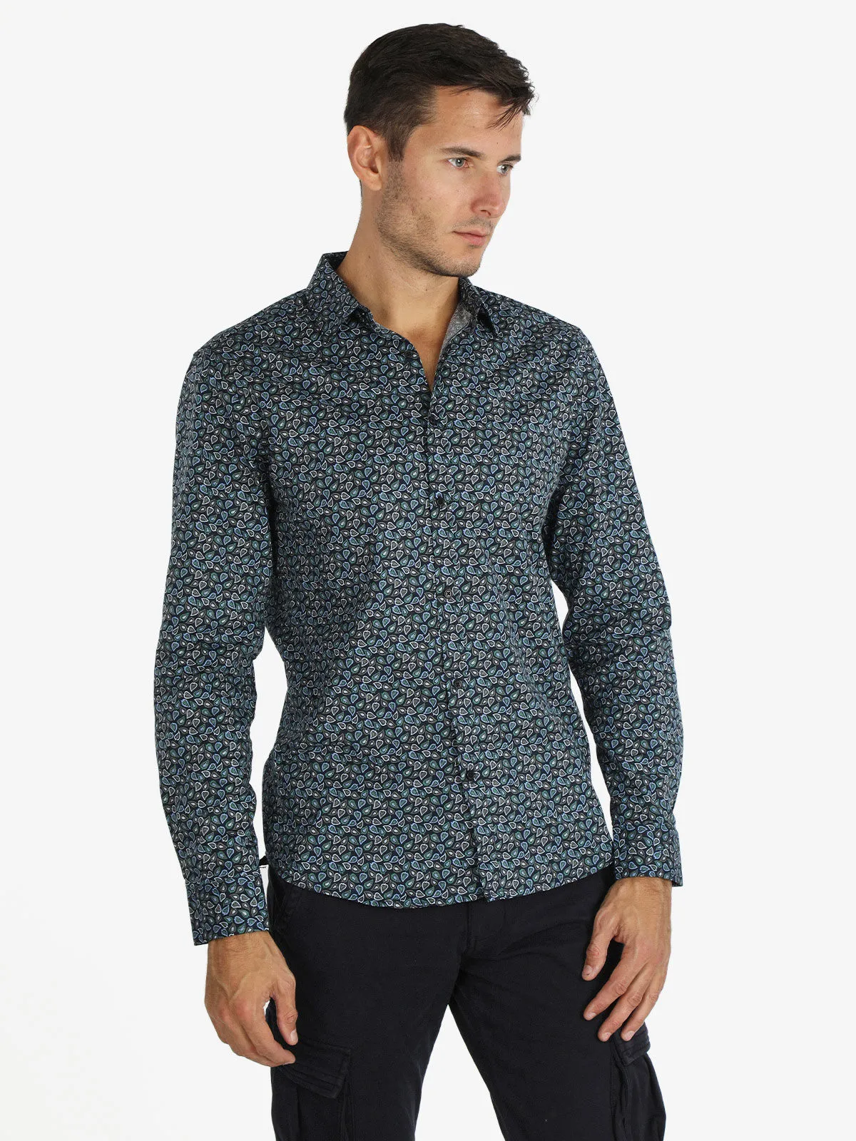 Enos Chemise homme coupe slim avec imprimés