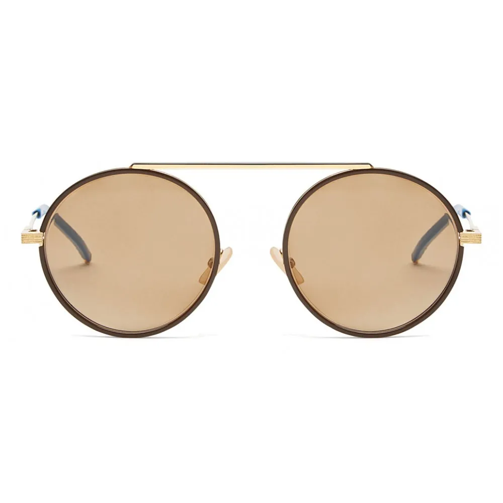 Fendi - Everyday - Occhiali da Sole a Rotondi Oro - Occhiali da Sole - Fendi Eyewear