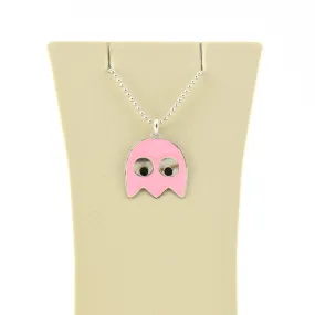 Girocollo Naj-Oleari Fantasma Rosa Pac-Man Smalto Argento 925%