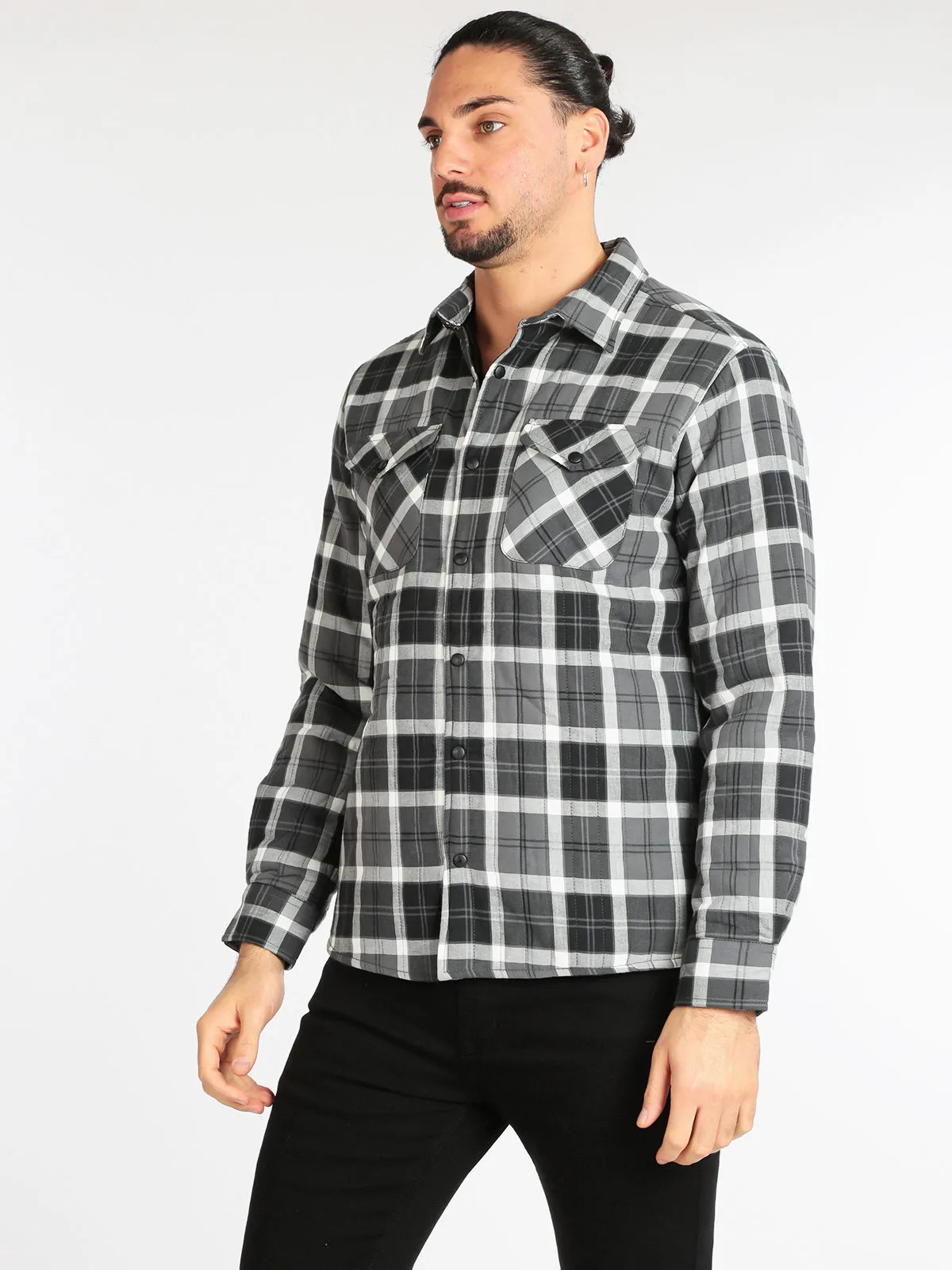 Guy Chemise homme matelassée à carreaux