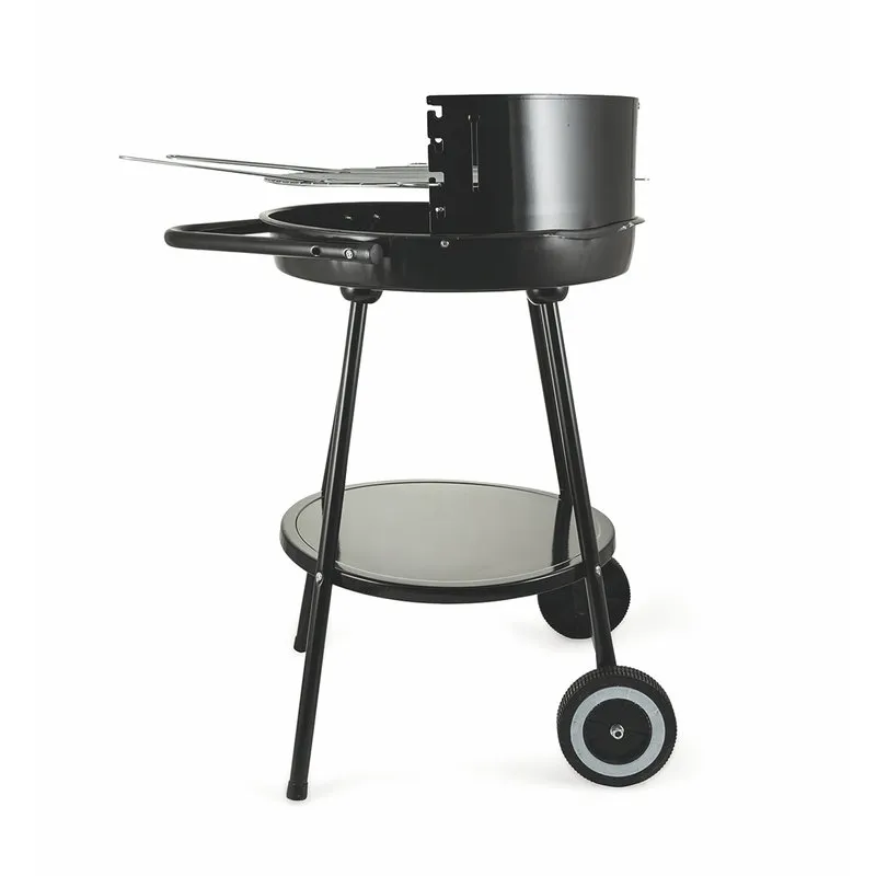 Kooper BBQ tondo nero con ruote 51x84,5cm