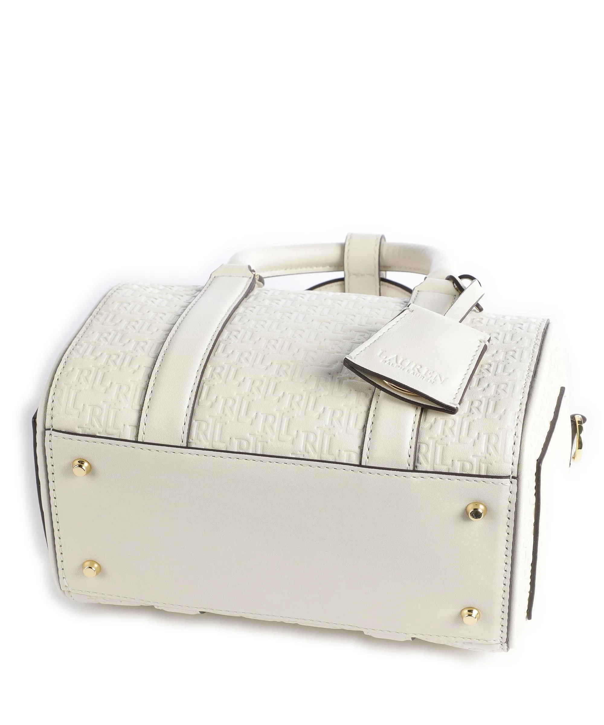  Lauren Ralph Lauren Kaden 19 Borsa a tracolla pelle in rilievo avorio  
