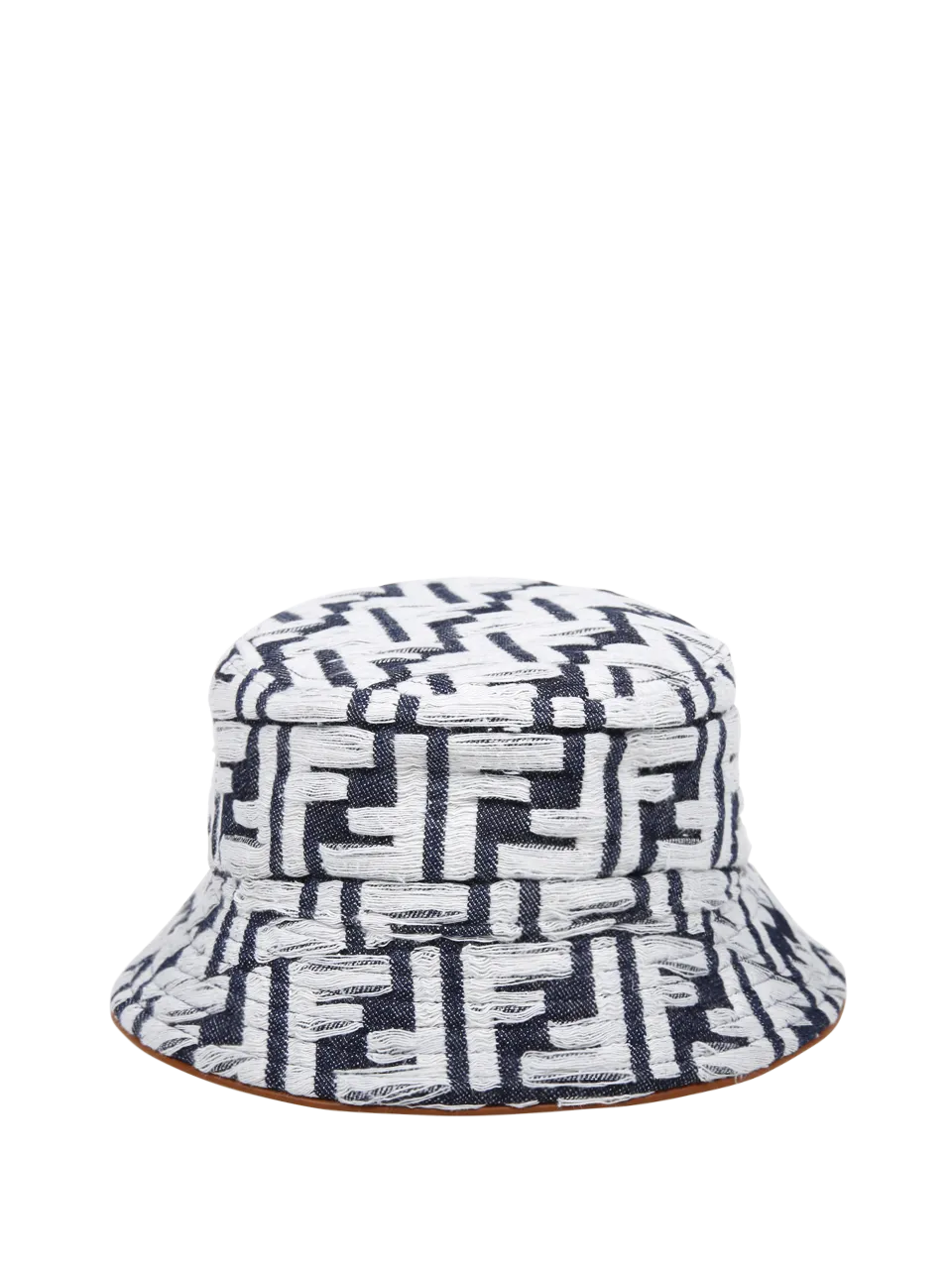 MEN FENDI BLUE COTTON BUCKET HAT