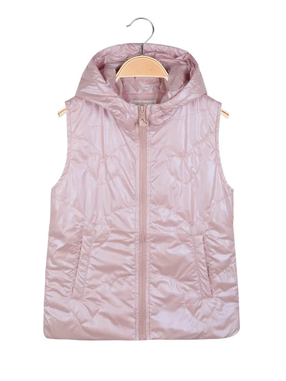 Pink Baby Veste à capuche sans manches fille