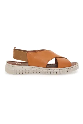   PLOCADI Sandali in Vera Pelle Cognac Plocadi 341045
