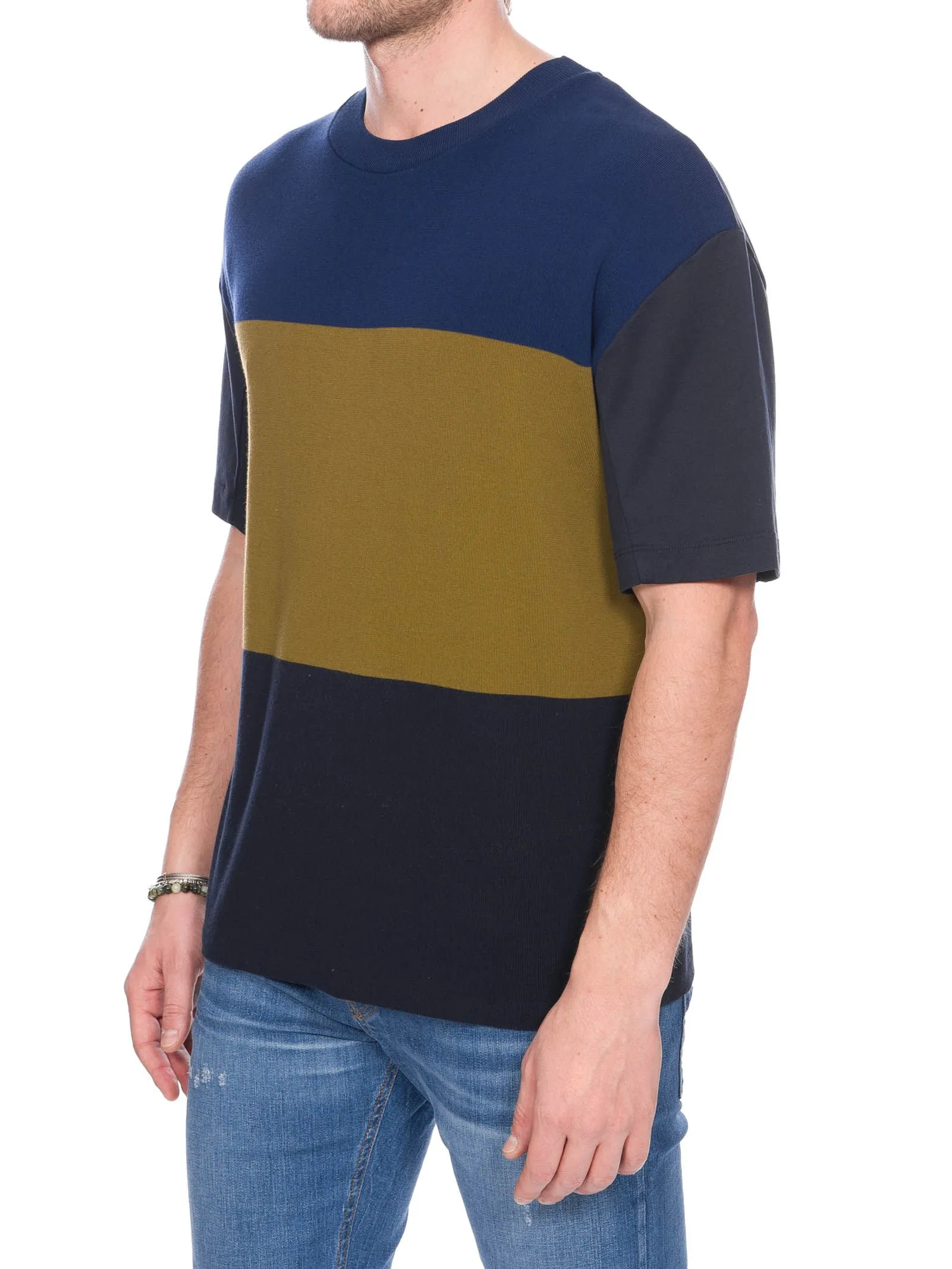 ROBERTO COLLINA   T-SHIRT MULTICOLOR IN COTONE