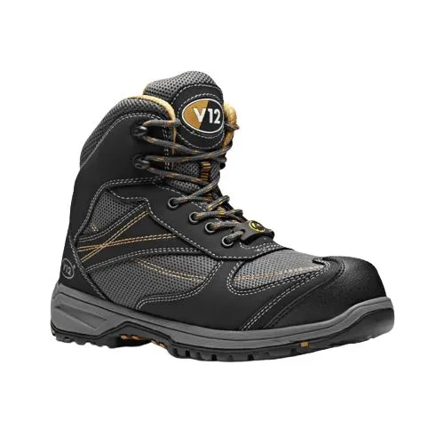 Scarponcino antinfortunistico V12 Footwear da Donna tg. 35, col. Nero, Grigio, ESD