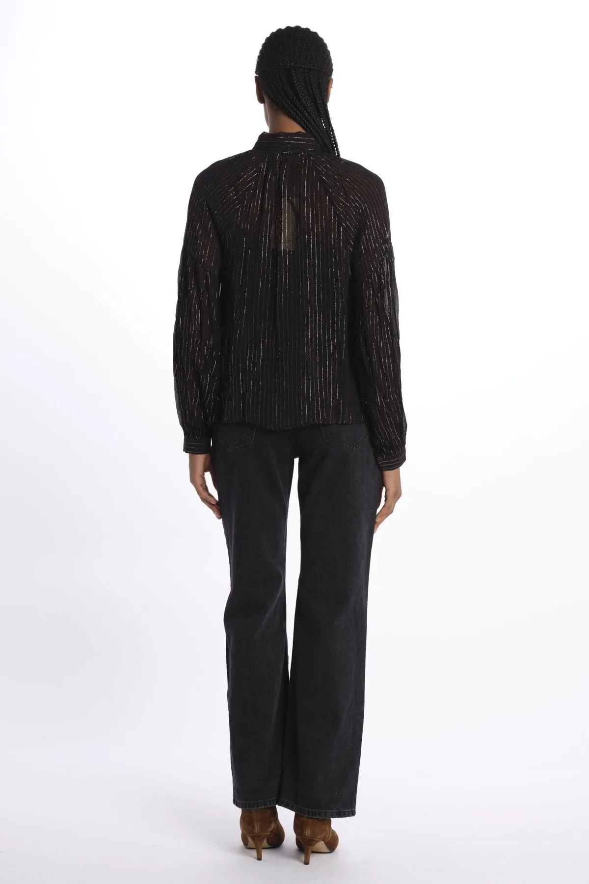 scotch&soda Camicia sciarpa perline oro    