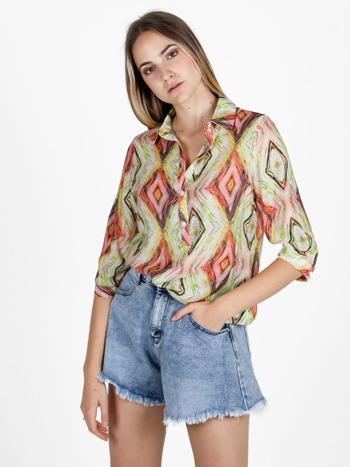Solada Chemise femme légère à motifs