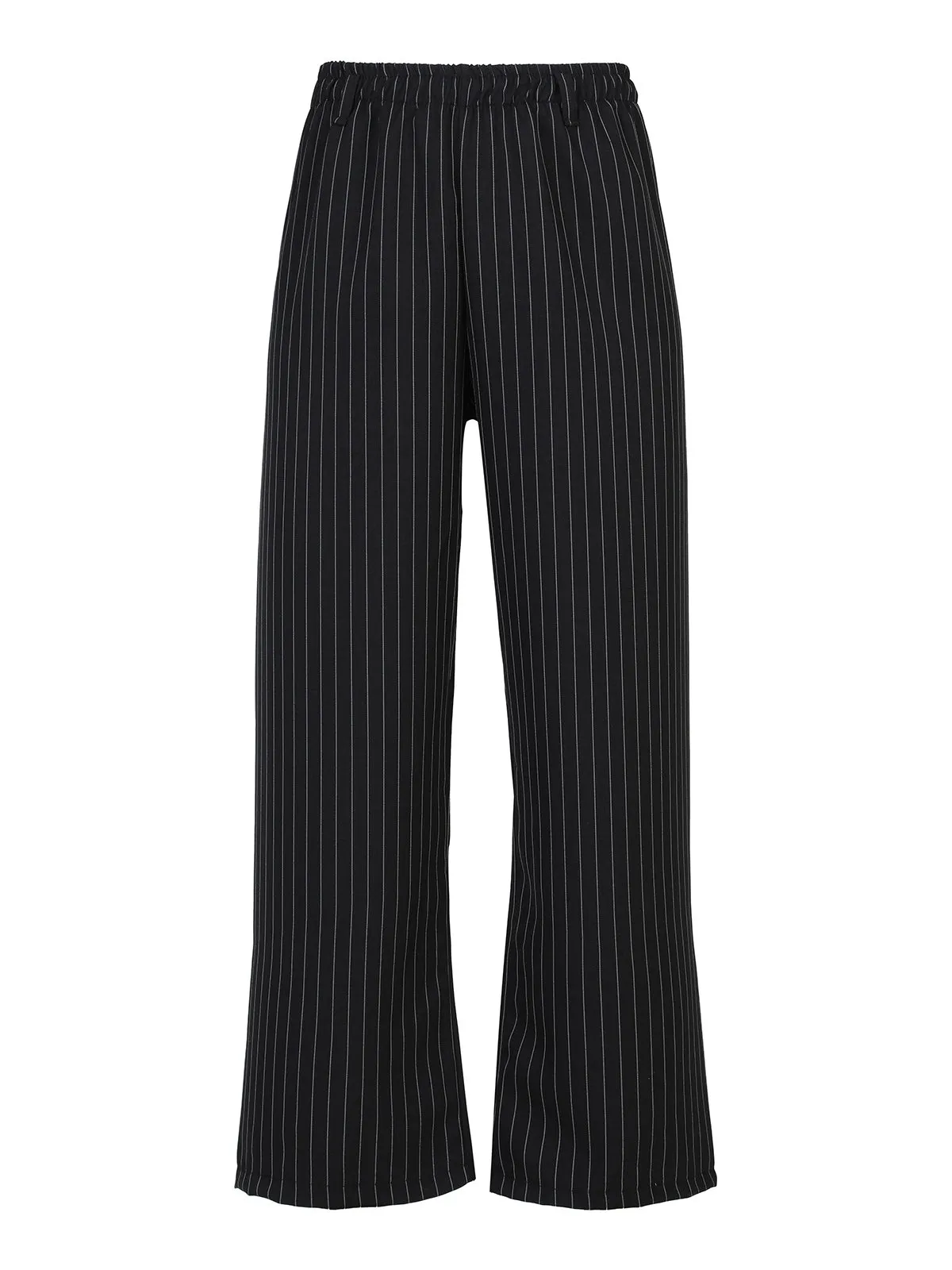 Solada Pantalon femme large à fines rayures