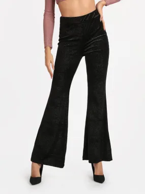 Solada Pantalon évasé en velours pour femme élégante
