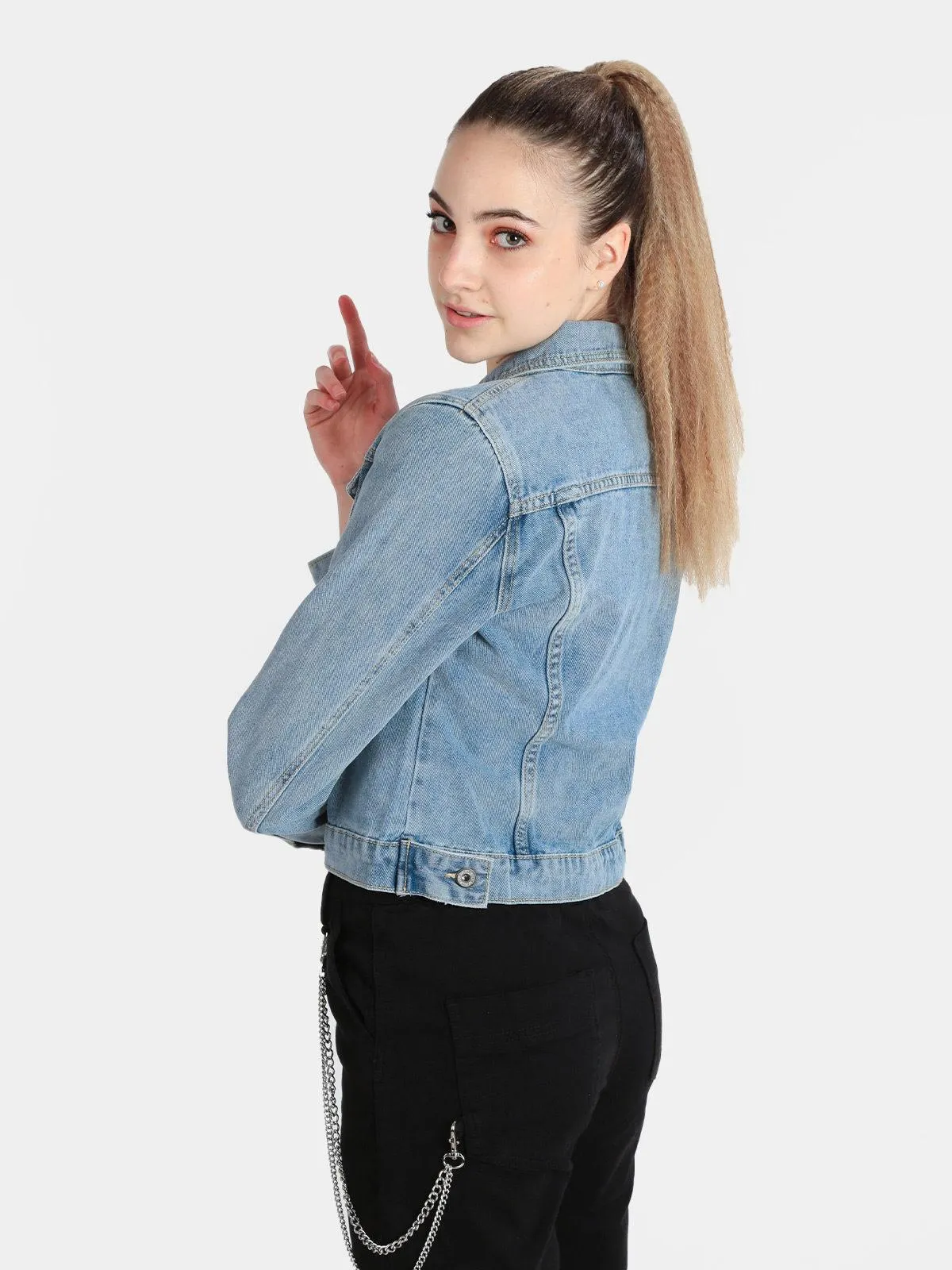 Solada Veste en jean femme avec poches