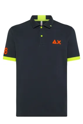 SUN 68 Polo logo fluo