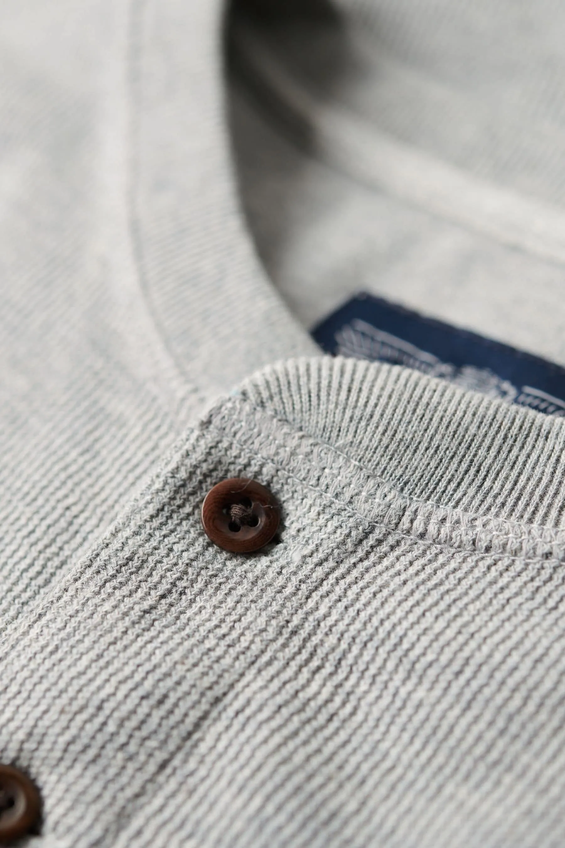 Superdry - Manica lunga - Top serafino a nido d'ape