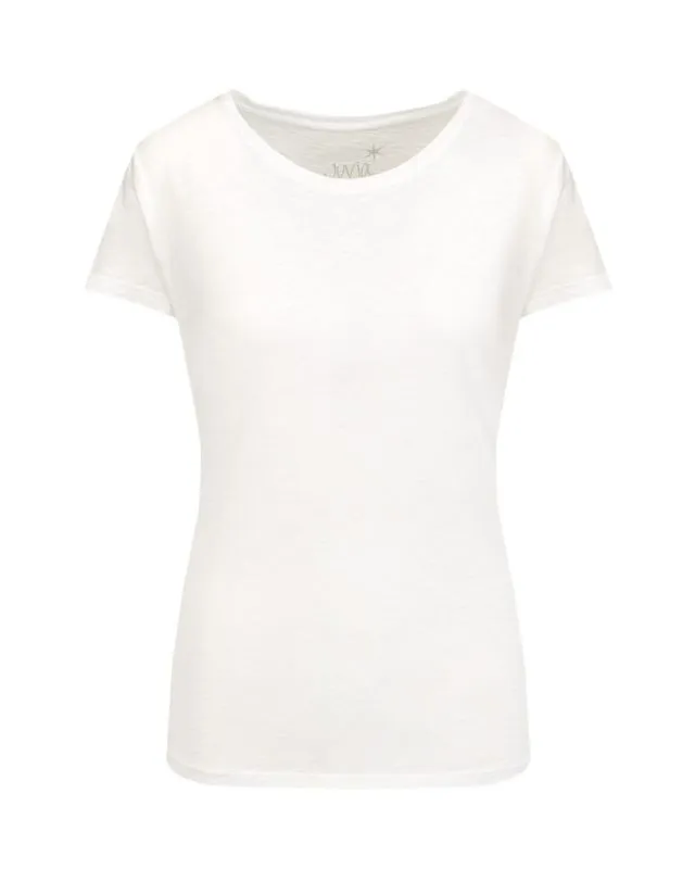 T-shirt JUVIA SLUB SHORTSLEEVE 81017124-white