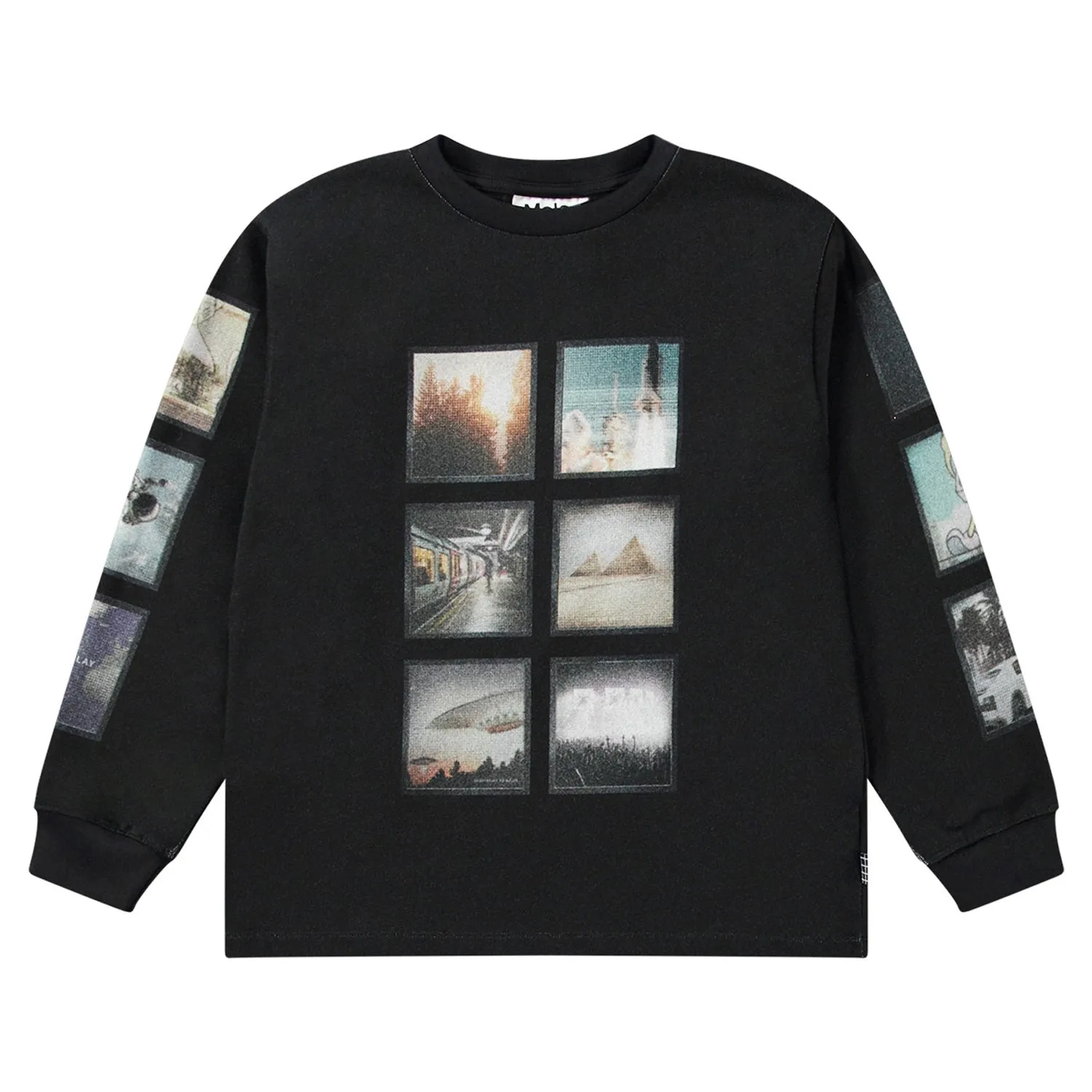 T-shirt nera con stampa per bambino