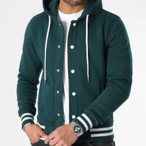 Veste Teddy A Capuche 3104 Vert Bouteille