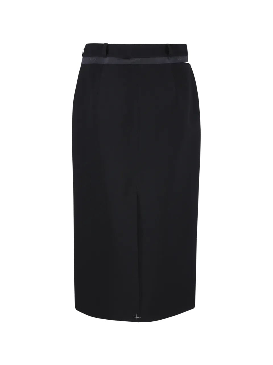 WOMAN FENDI BLACK VIRGIN WOOL SKIRT
