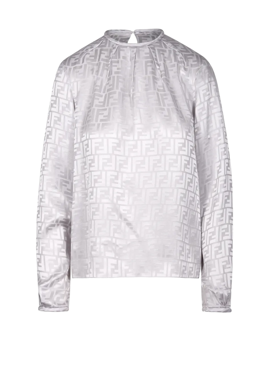 WOMAN FENDI WHITE SILK FF SHIRT